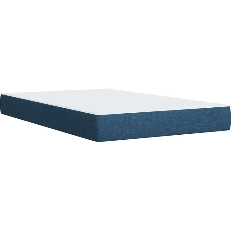 vidaXL Boxspringbett mit Matratze mit Kopfteil Blau 120 x 190 cm Stoff 3450431 – Bild 6