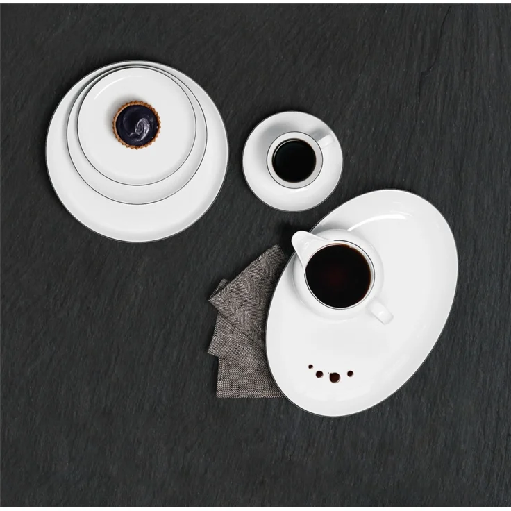 Kaffee-Obertasse 0,22 l Lido Black Line Seltmann Weiden Kaffeetasse - MikrowelleBackofen geeignet, Spülmaschinenfest – Bild 2