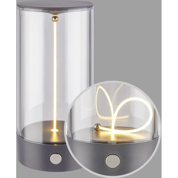 Briloner LED Akku-Tischleuchte Wiggle anthrazit 15 cm warmweiß dimmbar – Bild 7
