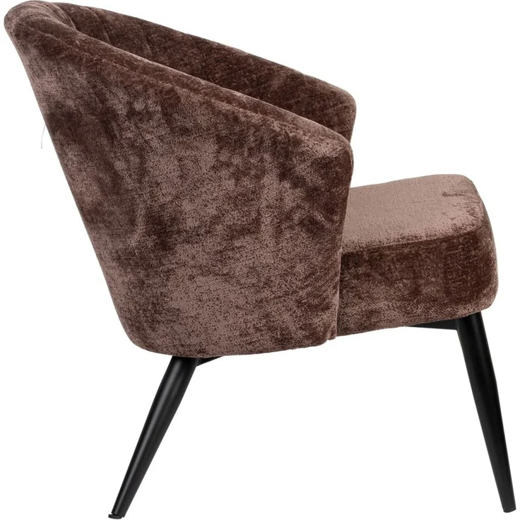 Loungesessel Georgia Dutchbone Lila mit Samtbezug und Metallbeinen – Bild 6