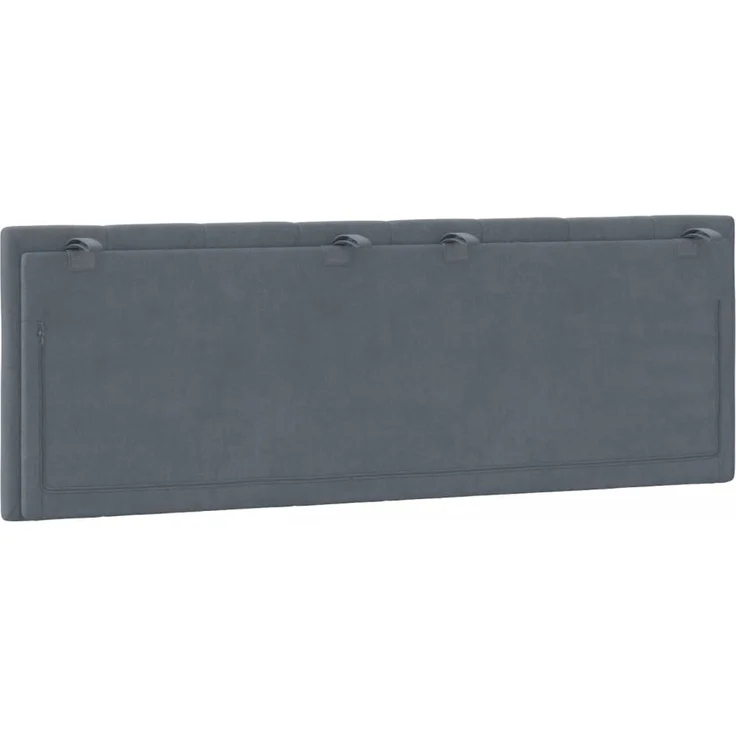 vidaXL Kopfteil-Kissen Dunkelgrau 140 cm Samt 374670 – Bild 7