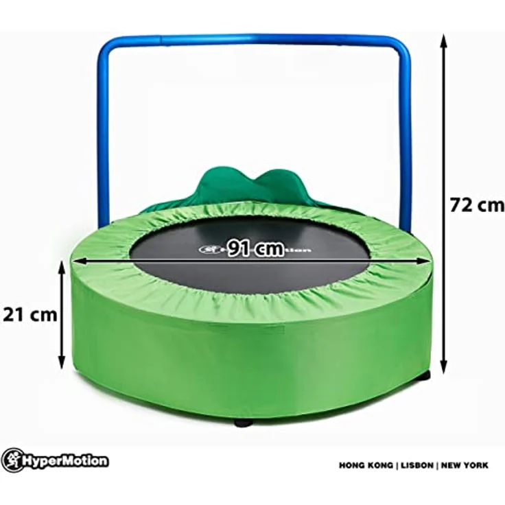 HyperMotion Frosch Mini-Trampolin für Kinder, mit Griff, 91 cm, 50 kg max, für Haus und Garten – Bild 3