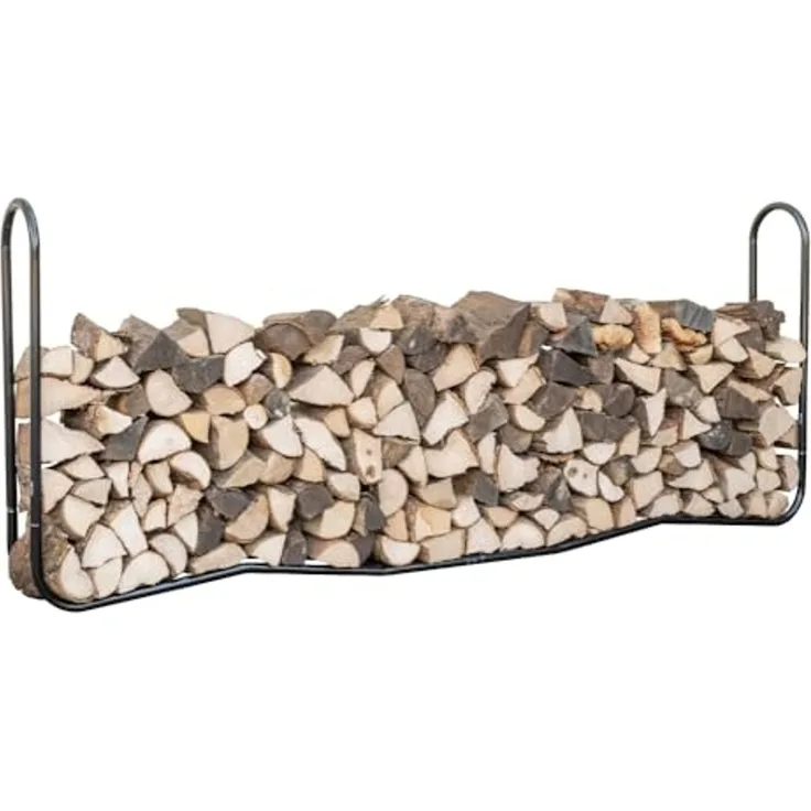 ShelterLogic Stahl Kaminholzregal | Schwarz |