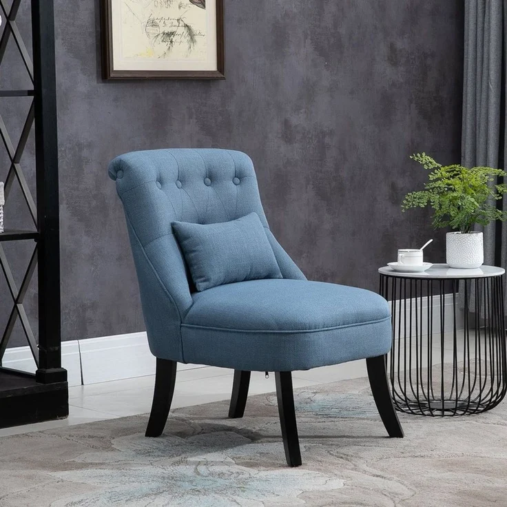 HOMCOM Sessel Relaxsessel mit Rückenkissen – Bild 2