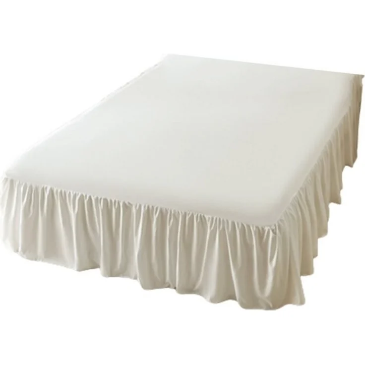 FELIXLEO Bettwäsche Tagesdecke Bettrock Rüschen Mit Rüschen 180*200+ Rockhöhe 43cm – Bild 4