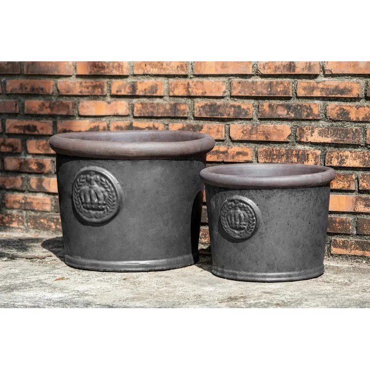 Provence Pflanzkübel: Handgefertigte Keramik für Ihren Garten 34x26cm Anthrazit
