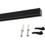 Deco-Raum® 'Square' Gardinenschiene, Aluminium, 60 cm, Schwarz