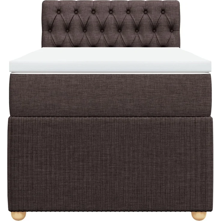 vidaXL Boxspringbett mit Matratze Dunkelbraun 90x190 cm Stoff 3289621 – Bild 6