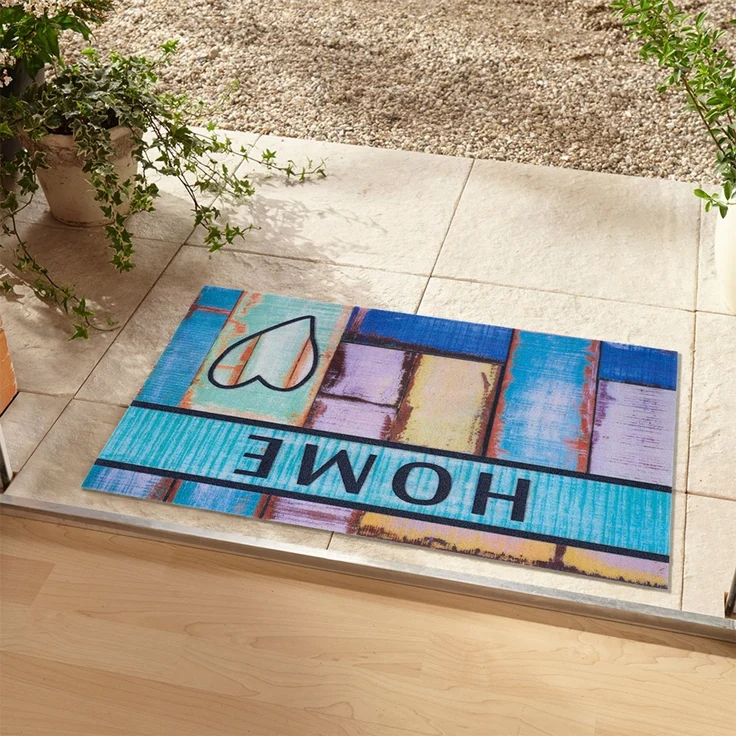 Fußmatte Welcome Ornamente, Teppich Boss, rechteckig, Höhe 6 mm, In/- Outdoor geeignet, Schriftzug, 3D Optik, Robust, Pflegeleicht, beflockt – Bild 3