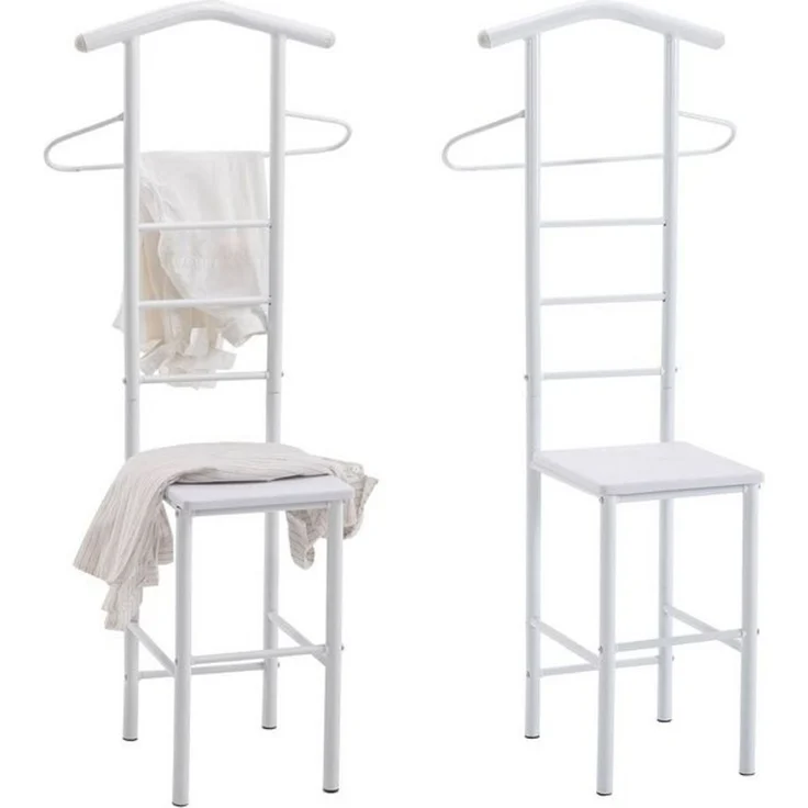 CARO-Möbel Herrendiener JIVO, Herrendiener 2er-Set Kleiderständer Stummer Diener Garderobe Stange Bü – Bild 4