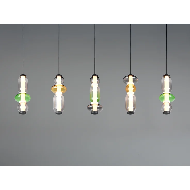 Moderne LED Pendelleuchte MINERVA 5-flammig, höhenverstellbar, Breite 100cm – Bild 6