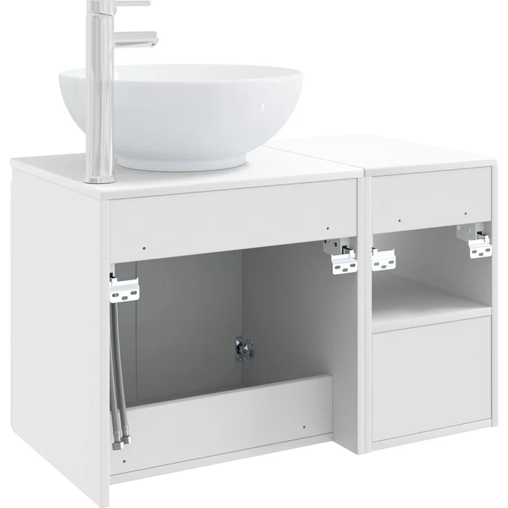 vidaXL Badezimmerschrank-Set 2 stk. Weiß 79,5 x 44,5 x 80 cm 3404084 – Bild 6