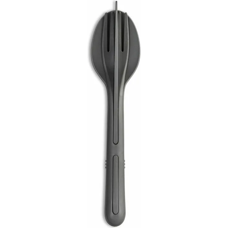 Koziol Besteck-Set 3-tlg. Klikk, To-Go-Besteck, Kunststoff, Nature Ash Grey, 4003701
