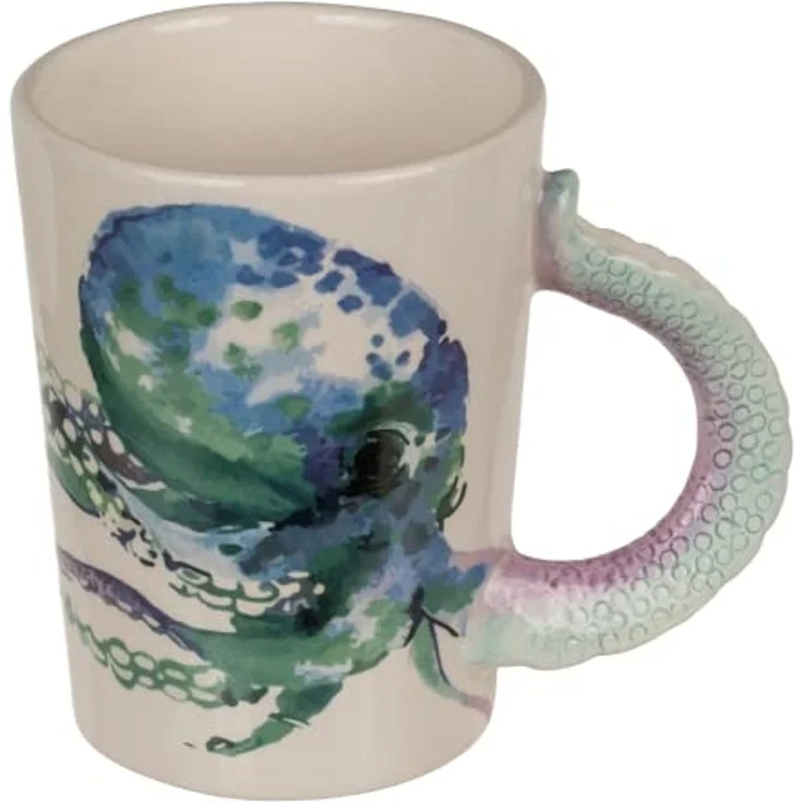 Tasse ca. 300 ml im 3D Design Meereswelt mit verschiedenen Motiven Kaffeetasse Oktopus – Bild 4