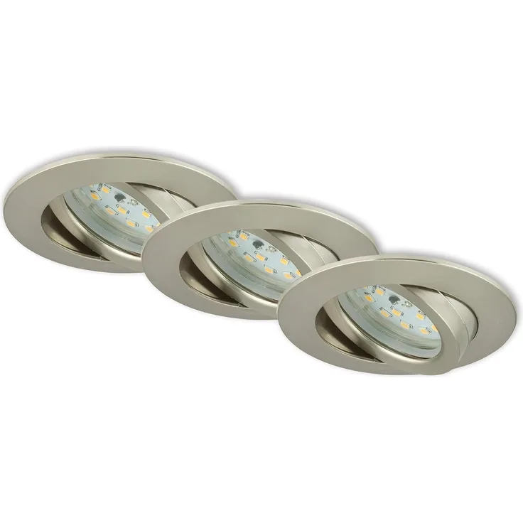 Briloner LED Einbauleuchten 3er Set Einbaustrahler Einbauspot