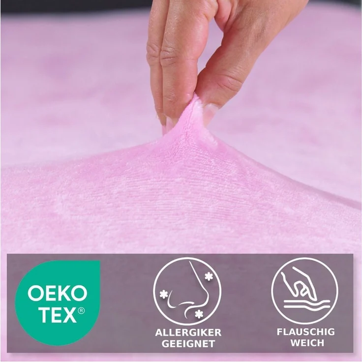 Malika Bettwäsche aus 100% Mikrofaser, 200x200 + 2x 80x80 cm Cashmere Touch, Rosa, Cashmere Touch, 3 teilig, Für Allergiker geeignet, pflegeleicht, angenehm weicher Stoff – Bild 4