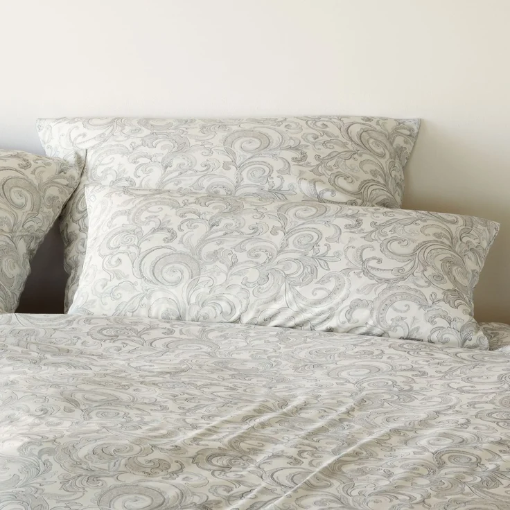 Elegante Interlock Jersey Bettwäsche Grace 3624-7 sand Ranken 135x200 – Bild 3