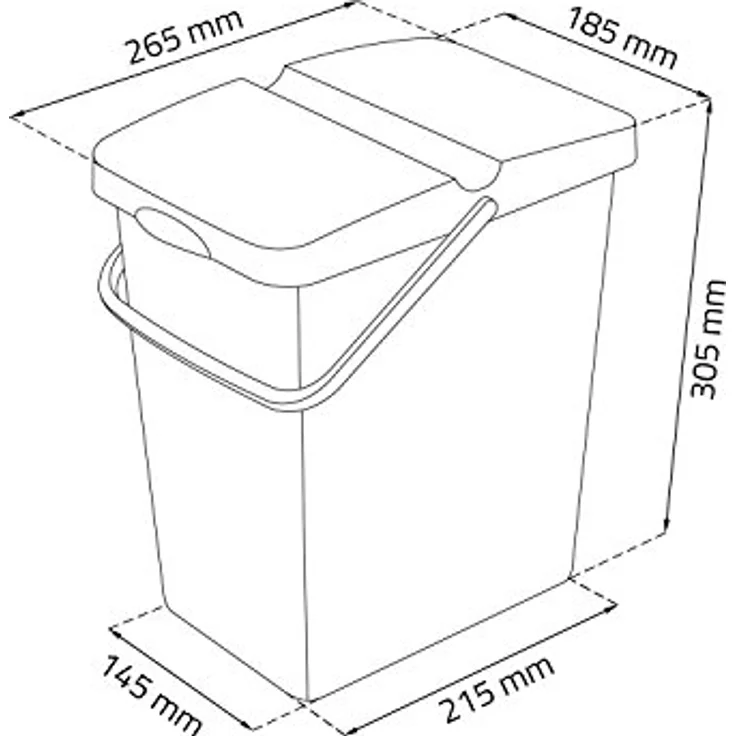 BranQ Aufbewahrungsbox, 10 L Behälter Waschpulver Futterbehalter – Bild 4