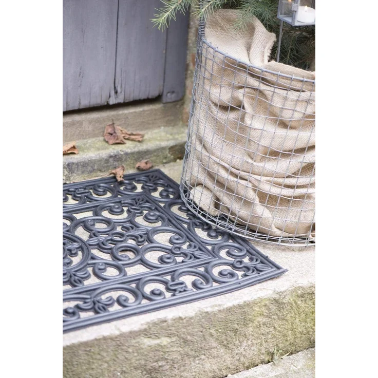 Fußmatte Türmatte Fußabtreter Gummi Filigran Schwarz 45x75cm Ib Laursen 2824-00 – Bild 6