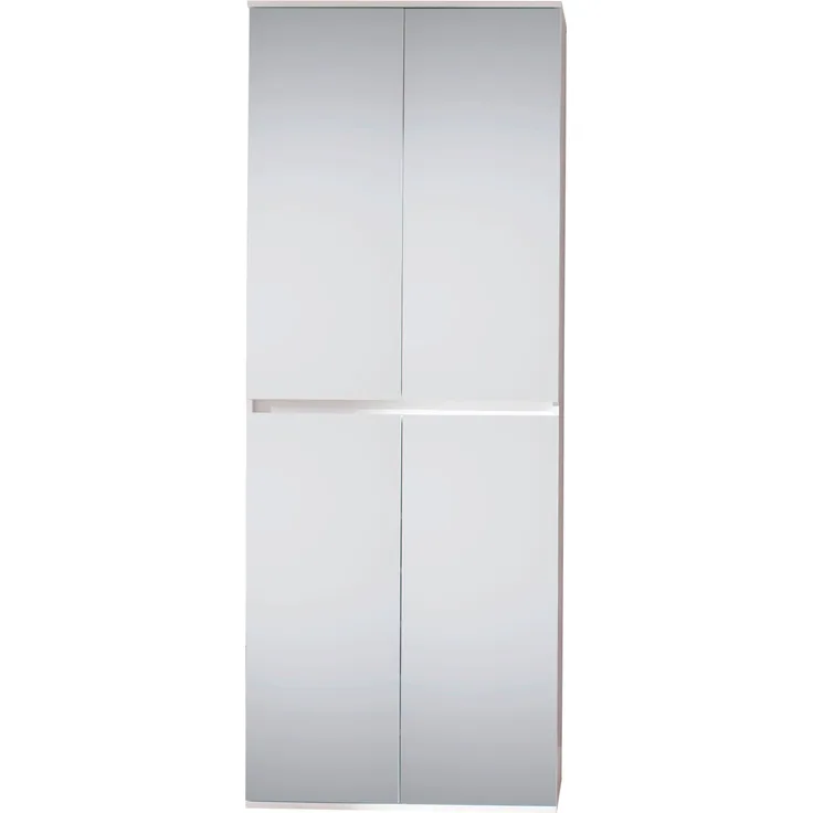 trendteam smart living 'Mirror' Garderobenschrank mit mit Spiegeltüren, weiß, 74 x 191 x 34 cm