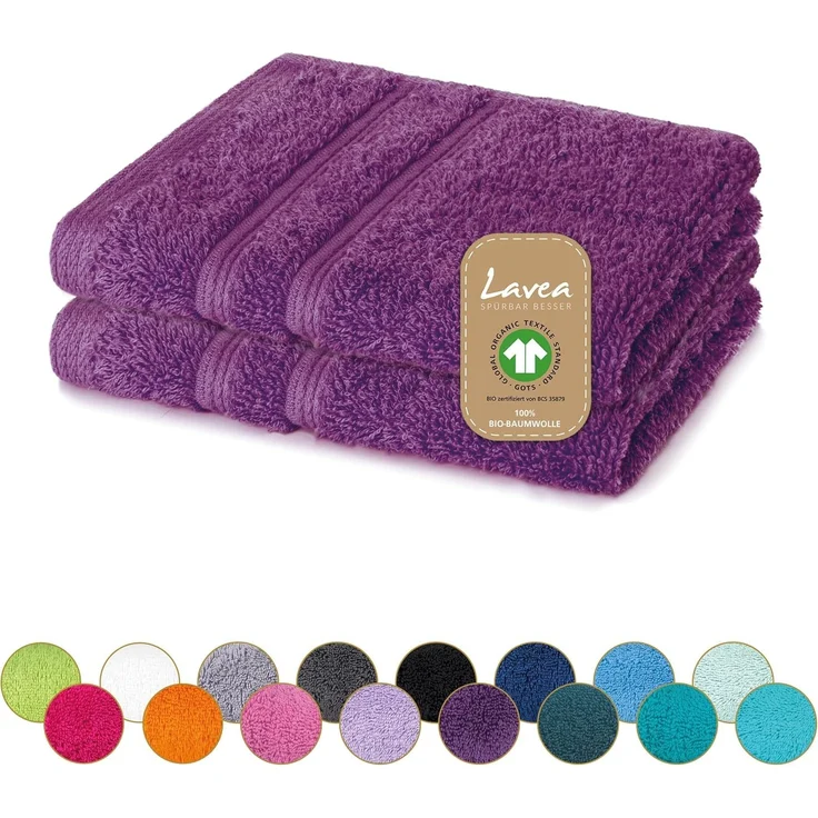 Lavea Seiftuch Bali, 30x30cm aus 100% Bio-Baumwolle, einzigartig weiche Seiftücher mit Aufhänger (Set, 2-St), hochwertige und nachhaltige Premium Waschlappen - schonende Reinigung – Bild 2