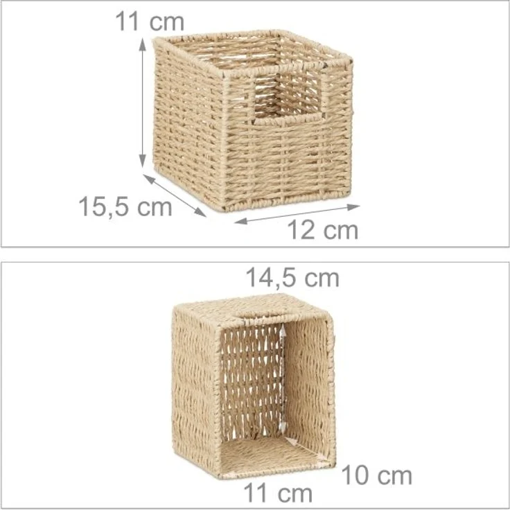 Walnuss Wandregal mit Körben 10020648_342 – Bild 6