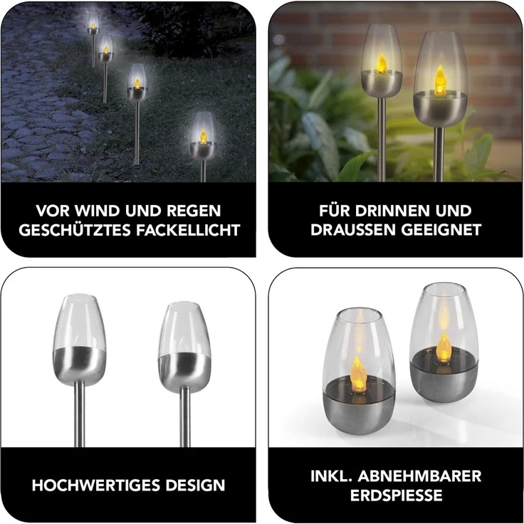 MAXXMEE Solar-Fackel 2er-Set - silber – Bild 4