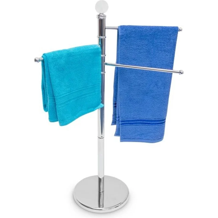Relaxdays Handtuchständer Edelstahl 3-armig – Bild 1