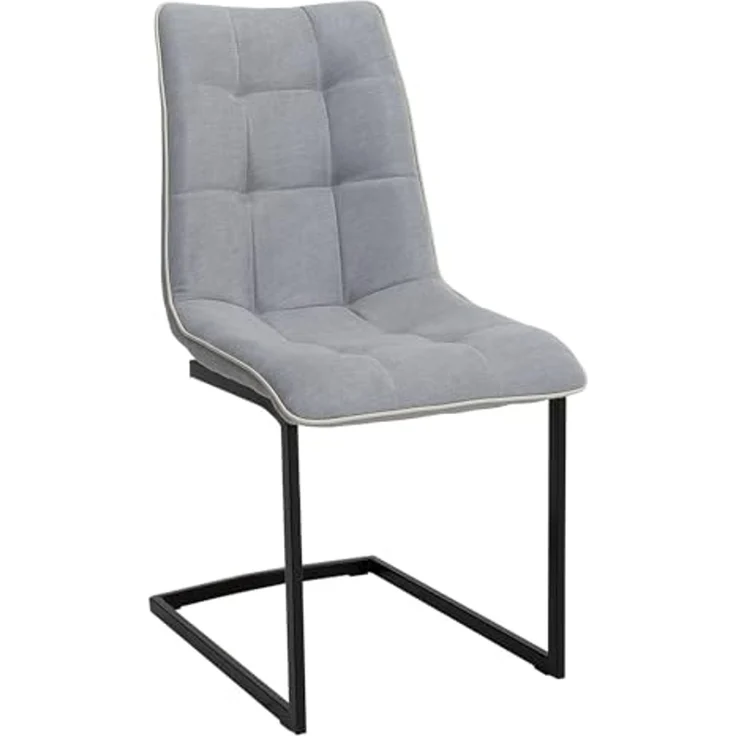 riess-ambiente Freischwinger MIAMI hellgrau / schwarz (1 St), Esszimmer · Webstoff · Metall · Industrial – Bild 1