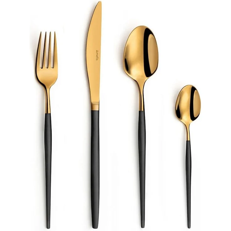 Amefa SOPRANO Besteckset 16-teilig PVD gold mattiert – Bild 5