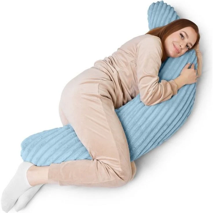 Amilian Stillkissen XXL 170 cm - Seitenschläferkissen - Schwangerschaftskissen, komfortables Pregnancy Pillow mit abnehmbarem Bezug, Schlafkissen für Seitenlage, Lagerungskissen für Schwangere und Stillzeit – Bild 4