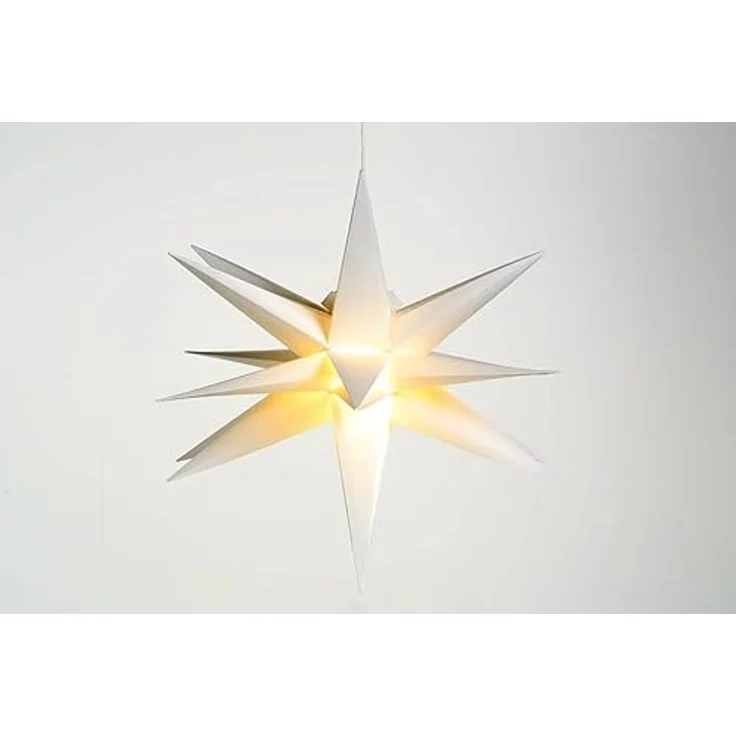 Gartenpirat LED Stern Faltstern 18 Zacken aus Kunstoff-Folie mit LED-Birne warmweiß, Timer-und Schalter-Funktion: Schalter mit 3 Funktionen(ON/OFF/TIMER) – Bild 4