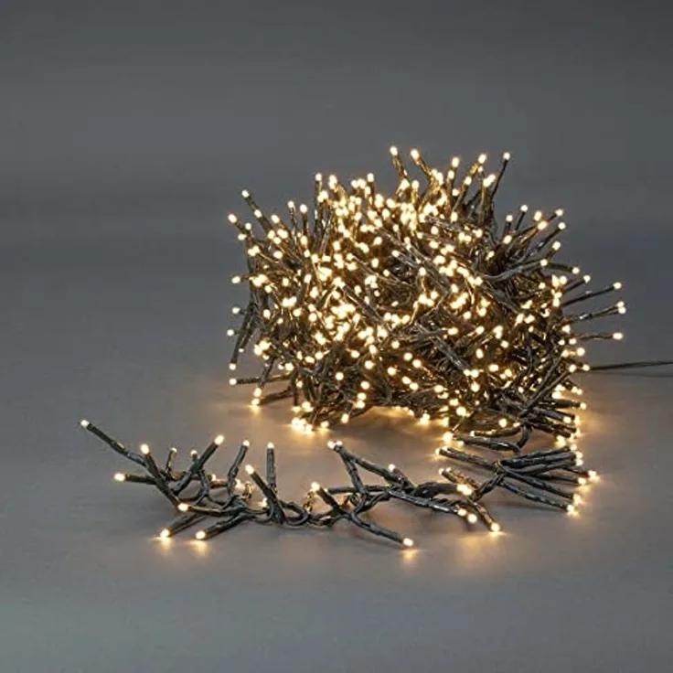 Weihnachtsbeleuchtung | Kompakter cluster | 560 LED's | Warmweiss | 11.2 m | Lichteffekte: 7 | Innen- und Aussenbereich | Netzstromversorgung