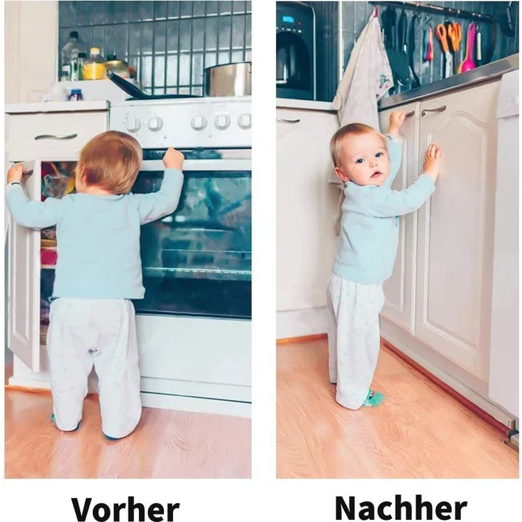 Babysicherheit Magnetisches Schrankschloss 20 Schlösser mit 3 Schlüssel, unsichtbare Kindersicherung für Schrank und Schubladen, ohne Bohren und Schrauben - Norjews – Bild 7
