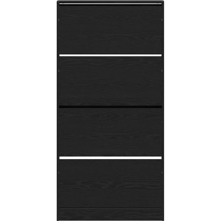 vidaXL Schuhschrank mit Regal Schwarz Eichen-Optik 80 x 21 x 163,5 cm 3334027 – Bild 5