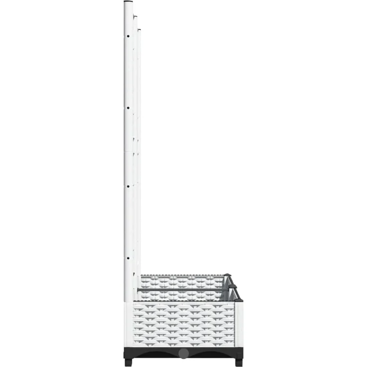 vidaXL Pflanzkübel mit Rankgitter Weiß 80x40x121,5 cm PP 153281 – Bild 5