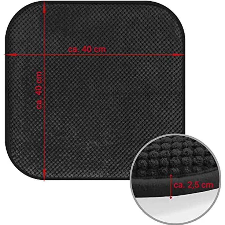 TRISENS Stuhlkissen Nika, Gel-Kissen Set 40x40 - Stuhlkissen mit modernem Memory-Schaumstoff – Bild 7