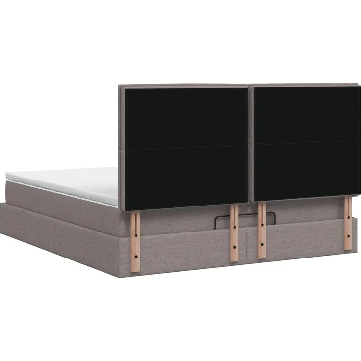 vidaXL Ottoman-Bett mit Matratze und LED Taupe 180 x 200 cm Stoff 3458011 – Bild 10