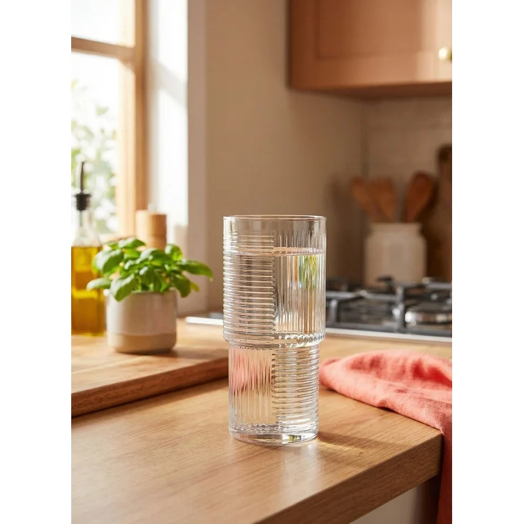 Hermia Concept 'LV-HLN386F' Gläser-Set (6-teilig), Transparent, 7,4 x 7,4 x 16,2 cm, 515 ml – Bild 3