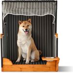 Hundestrandkorb Holz & Rattan inkl. Napf 10053176_469