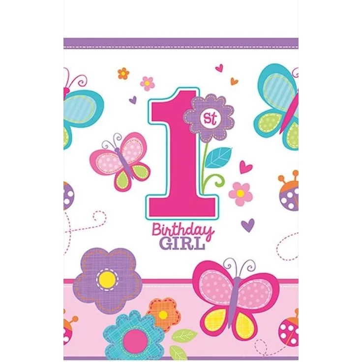 Sweet Birthday Girl Kunststoff Tischdecke 137 x 259cm – Bild 1