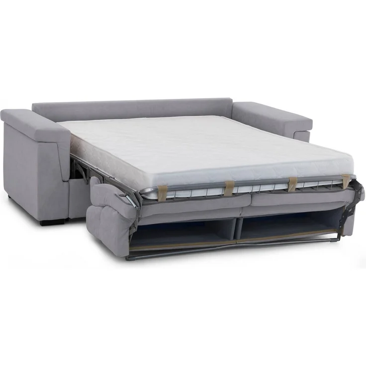Dmora 3-Sitzer Schlafsofa Benedetto, Schlafsofa fürs Wohnzimmer, gepolstert, abnehmbar, 100 % Made in Italy-Qualität, 225x95 h100 cm, Grau – Bild 4