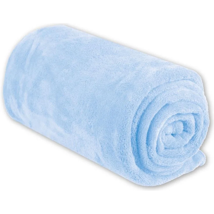 Kuscheldecke 220cm x 240cm hellblau - babyblau – Bild 4