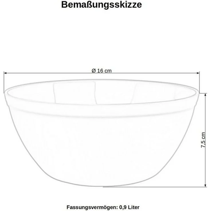 Engelland Müslischüssel Plastikschale, 900 ml, PP-Kunststoff (BPA-frei), (Vorteils-Set, 10-tlg), spülmaschinengeeignet, mikrowellengeeignet, Ø 16 cm, BPA-frei – Bild 2