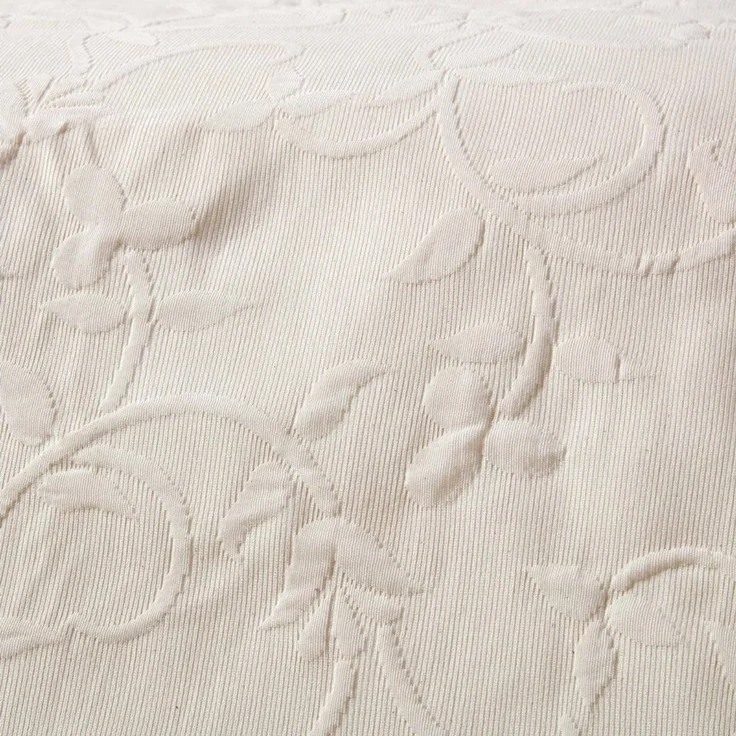 Plaid Cremeweiße Matelassé Tagesdecke, 230 x 260 cm, Homescapes – Bild 2