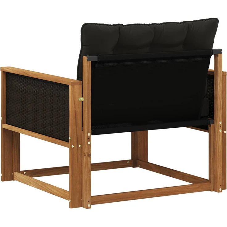 vidaXL Outdoor-Sofagarnitur Massives Akazienholz und Textilene Natur 3438880 – Bild 6