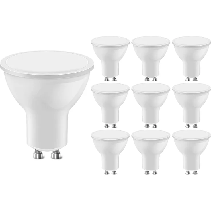 LEDYA GU10 LED Warmweiss, 5W Lampe Ersetzt Halogenlampen 40W, 400LM LED Leuchtmittel GU10 Warmweiß 3000K, 120°Breitstrahlend,Nicht dimmbar, AC 220V-240V, Nicht Dimmbar, 10er Pack