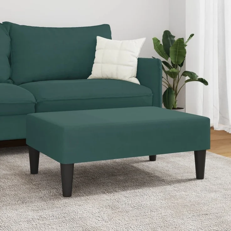 vidaXL Fußhocker Dunkelgrün 77x55x31 cm Samt 379559 – Bild 3