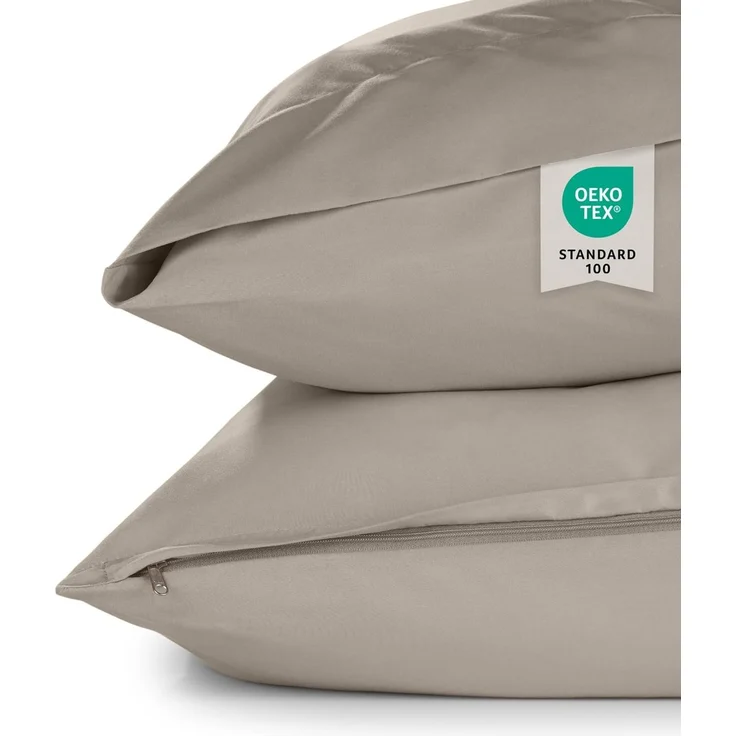 Blumtal Kissenbezüge aus gebürstetem Mikrofaser-Gewebe - Oeko-TEX zert. Kissenbezüge, (2 Stück), mit Reißverschluss oder Verschlusslasche – Bild 3