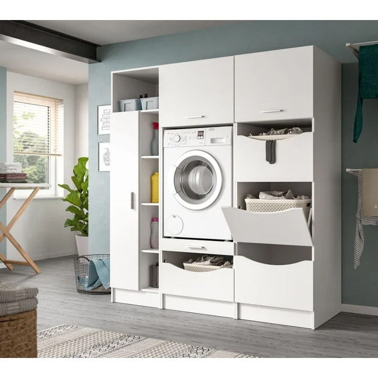 Waschmaschinenumbau Set Flexy in weiß 176 x 196 cm – Bild 6